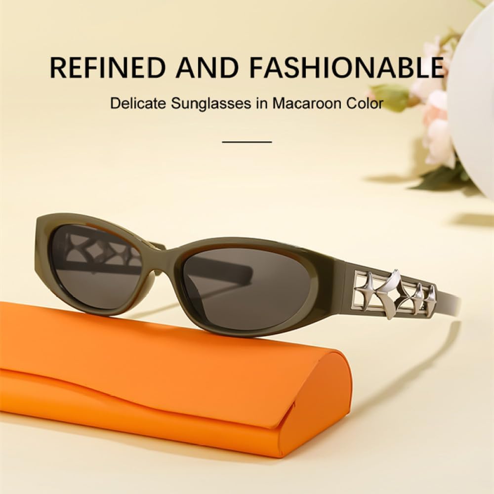 TYUVIVO Small Frame Cat Eye Sunglasses Women Luxury Sun Glasses Men Futuristic Sunglass Star Shades - Image 3