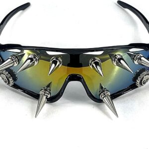 XIXTUT Laser Welding Cyber Spike Glasses Men Women Biker Cosplay Halloween Sunglasses