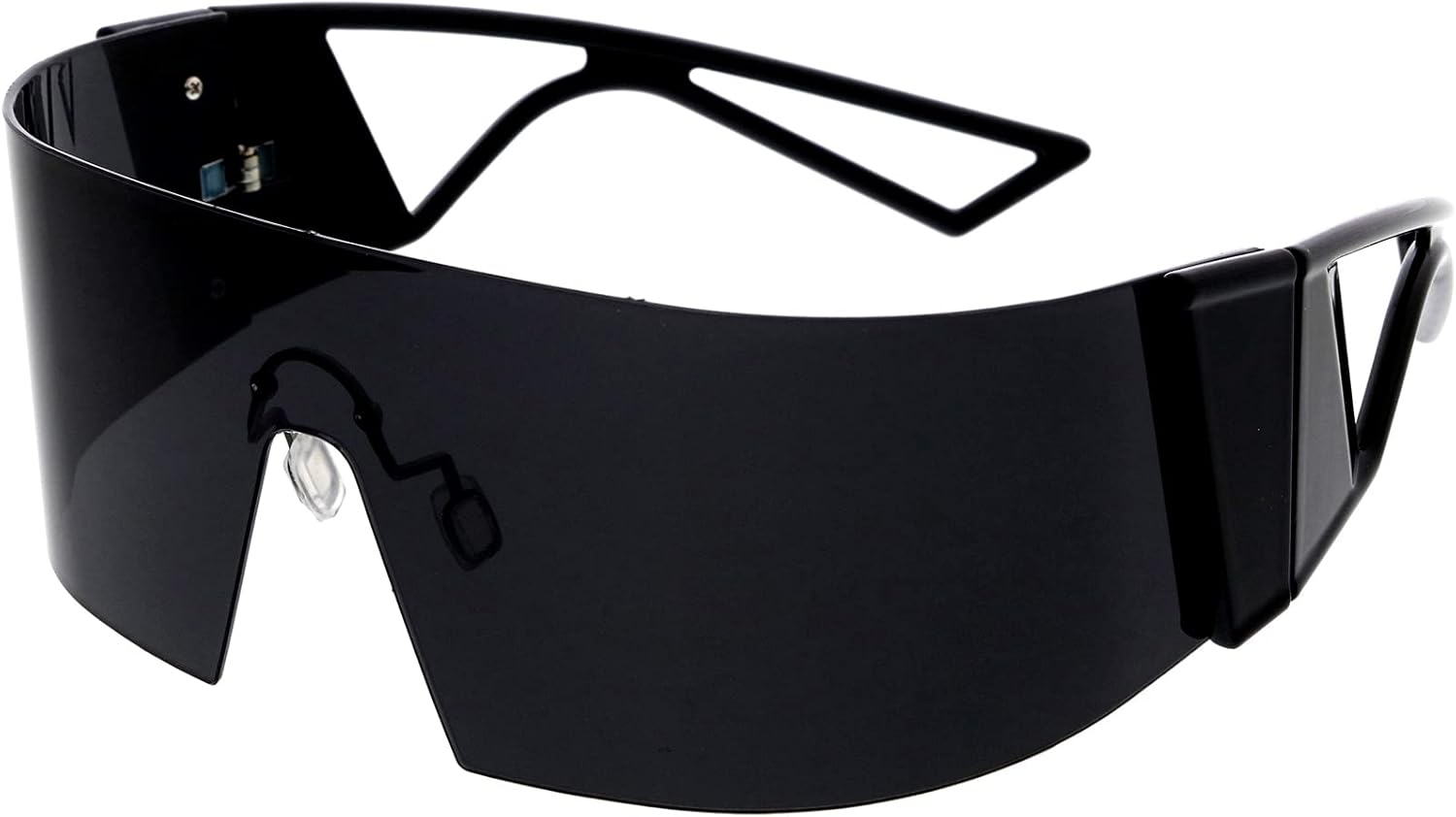 zeroUV - 80s Retro Wrap Around One Piece Futuristic Sunglasses D305 - Image 2