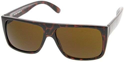 zeroUV Retro Flat Top Wide Temple Eazy E Style Rectangle Sunglasses 57mm - Image 4